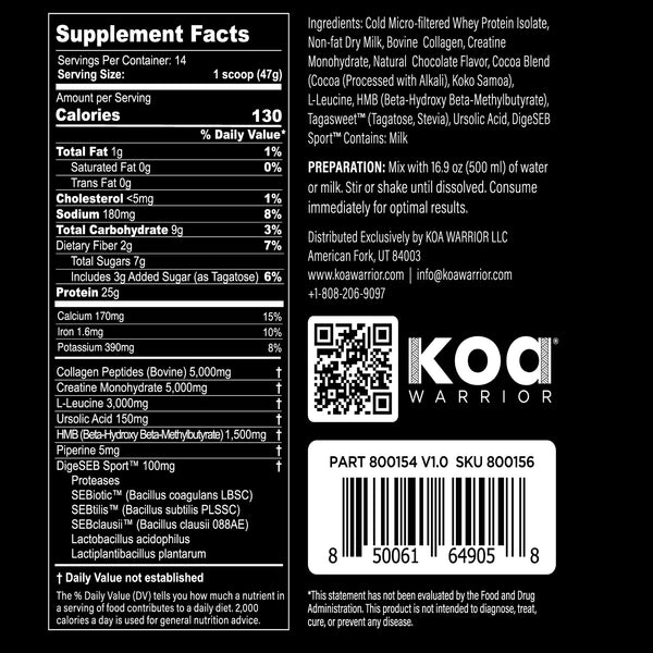 KOA PCC+ (Protein Collagen Creatine Plus L-Leucine, Ursolic Acid, HMB, DigeSEB Sport)