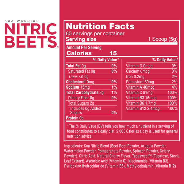 KOA WARRIOR® NITRIC BEETS™ - ELITE PERFORMANCE SUPERFOOD