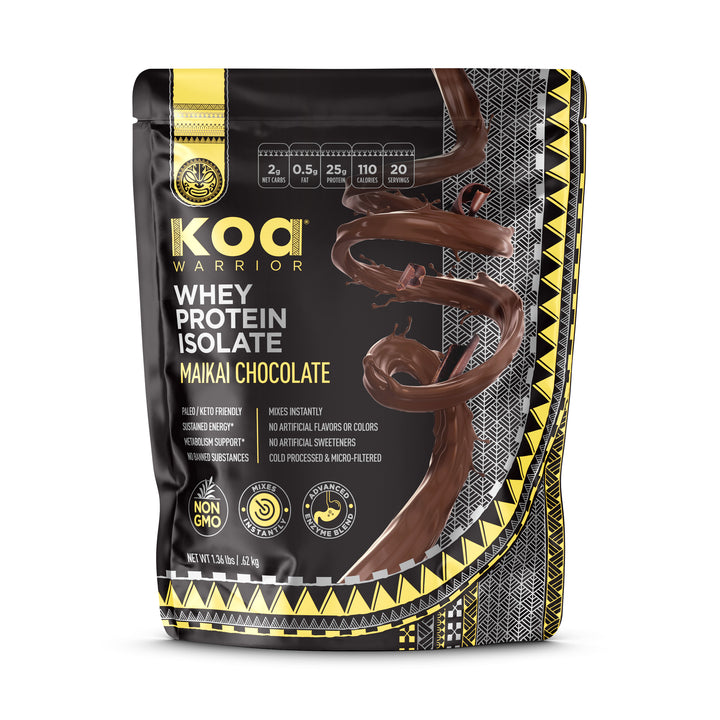 KOA WARRIOR® Natural Whey Protein Isolate 20 Serving Bag