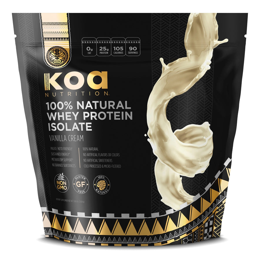 KOA WARRIOR® 100% Natural Whey Protein Isolate 90 Serving Bag (6 lbs)