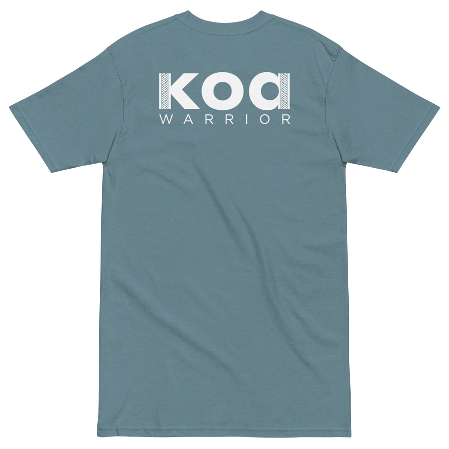 Koa Warrior Men’s premium heavyweight tee