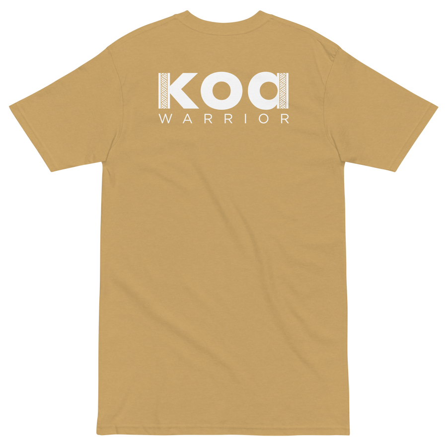 Koa Warrior Men’s premium heavyweight tee